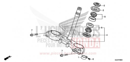TIGE DE DIRECTION CRF250LD de 2013